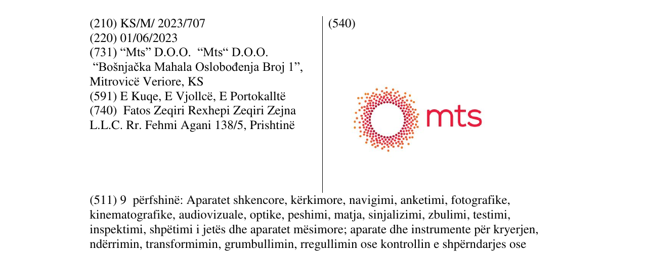 Zëri i markës mts në buletin