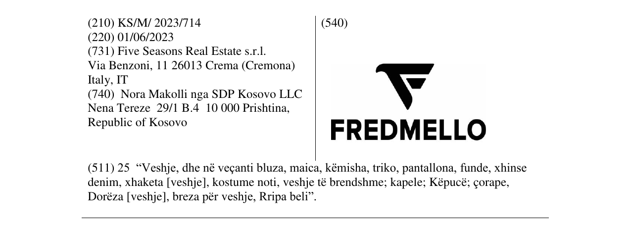 Zëri i markës FREDMELLO në buletin
