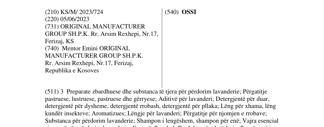Zëri i markës OSSI në buletin