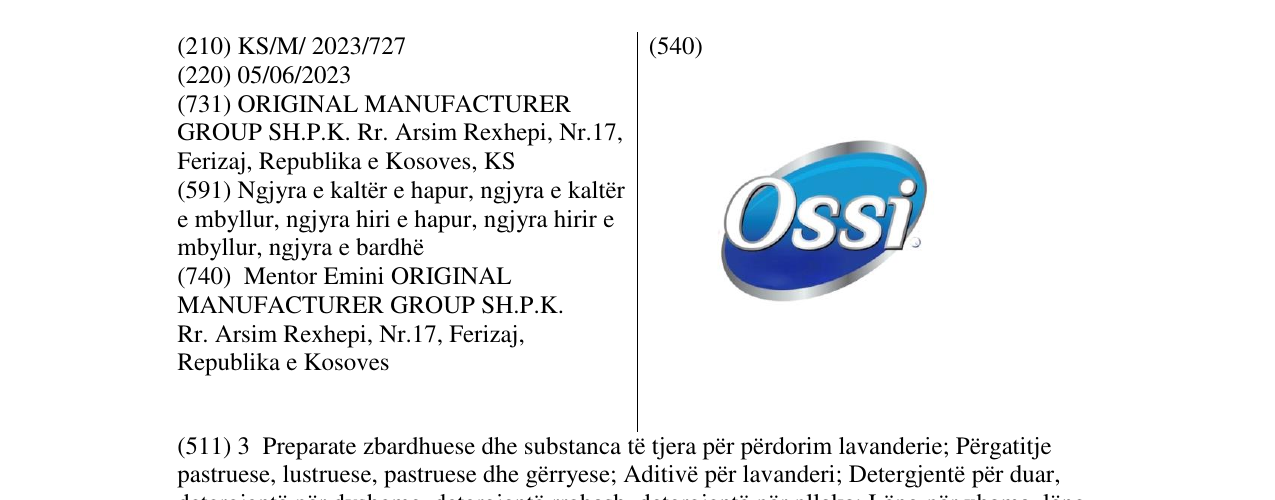 Zëri i markës OSSI në buletin