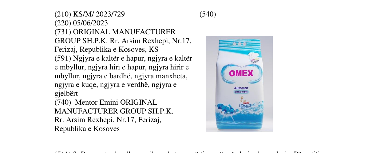 Zëri i markës OMEX në buletin