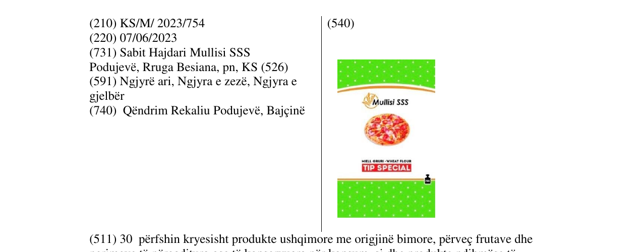 Zëri i markës mullisi në buletin