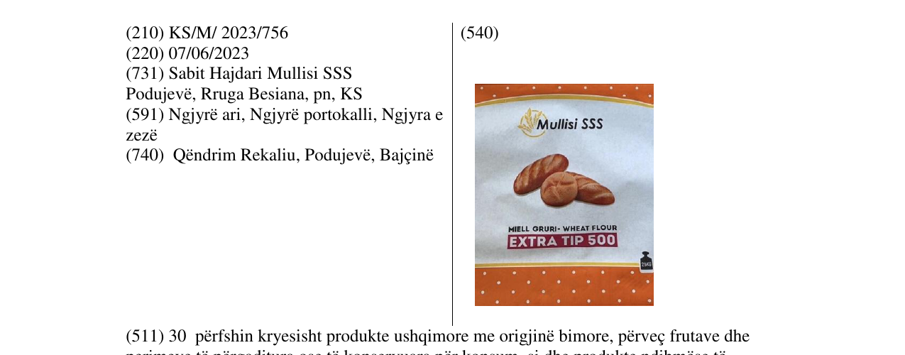 Zëri i markës mullisi në buletin