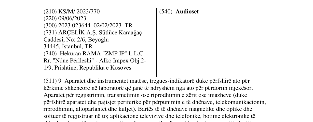 Zëri i markës Audioset në buletin