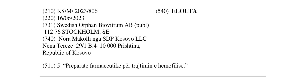 Zëri i markës ELOCTA në buletin