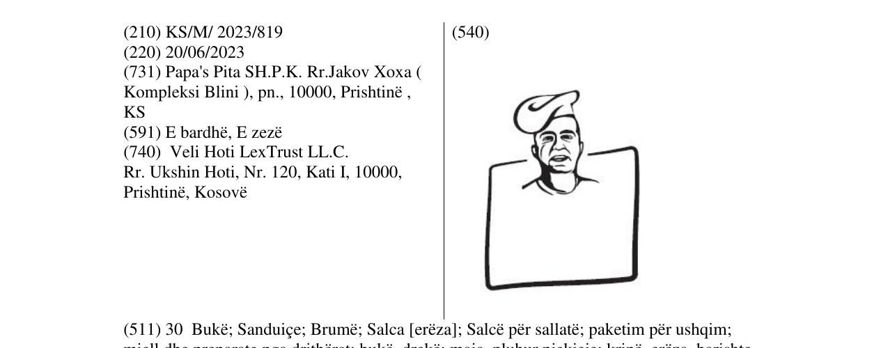 Zëri i markës papas pita në buletin