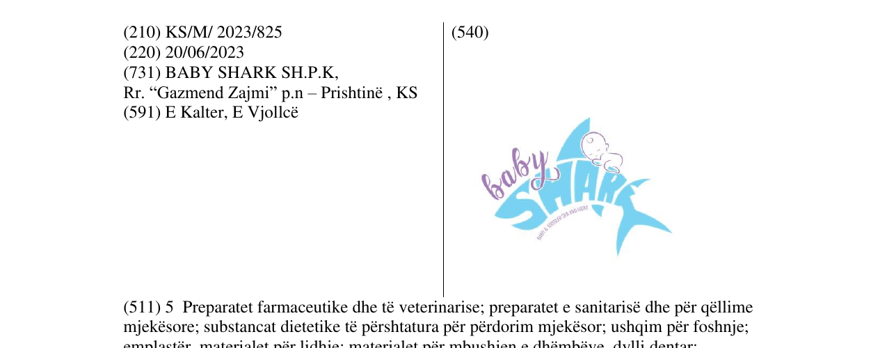 Zëri i markës BABY SHARK në buletin