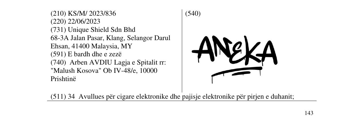 Zëri i markës ANEKA në buletin