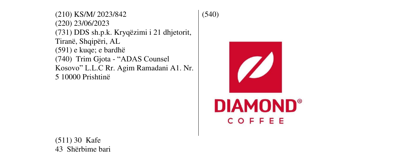 Zëri i markës DIAMOND në buletin