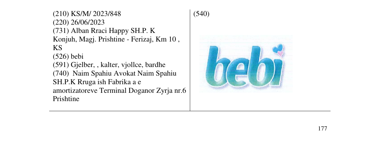 Zëri i markës bebi në buletin