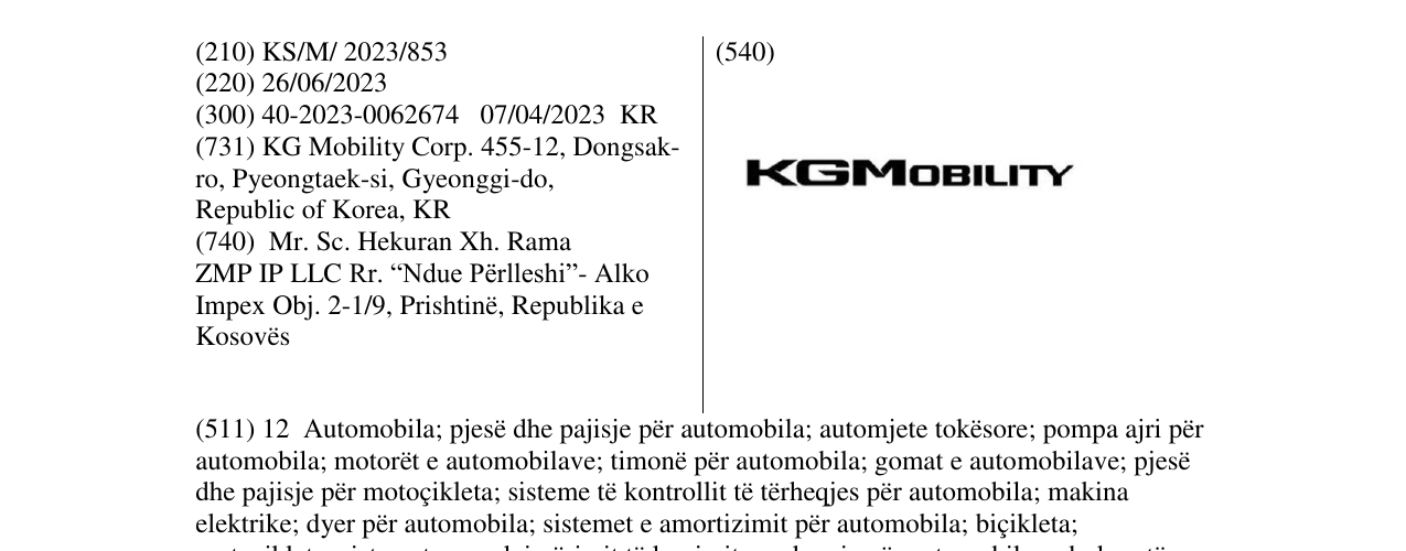 Zëri i markës KGMOBILITY në buletin