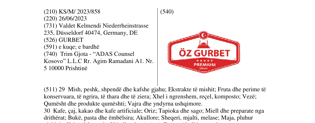 Zëri i markës OZ GURBET në buletin