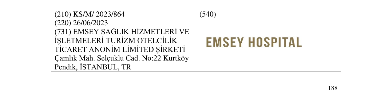 Zëri i markës EMSEY HOSPITAL në buletin