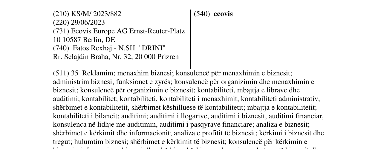Zëri i markës ecovis në buletin