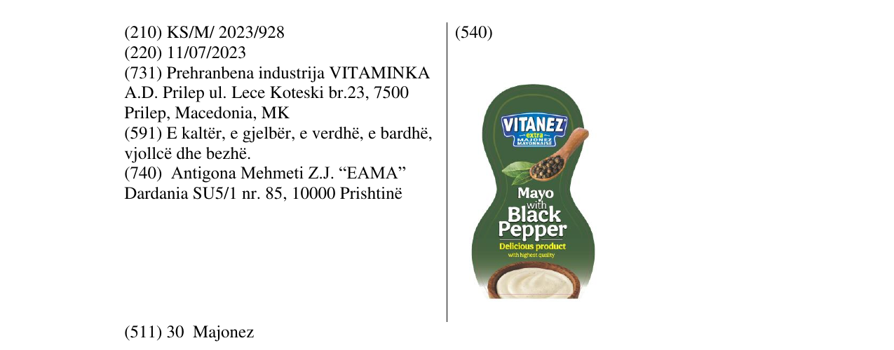 Zëri i markës VITANEZ në buletin