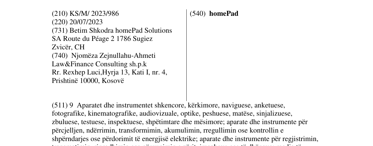 Zëri i markës homePad në buletin