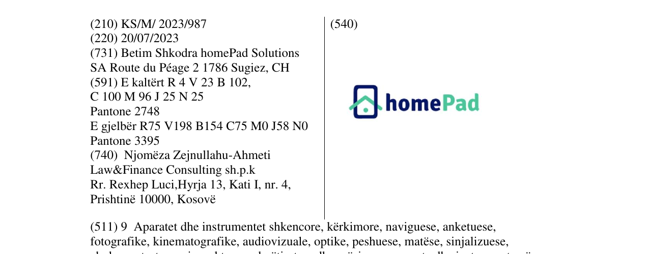 Zëri i markës HOME PAD në buletin