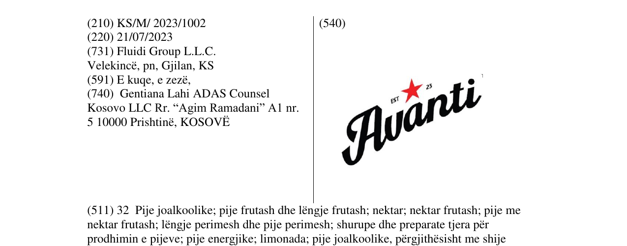 Zëri i markës AVANTI në buletin