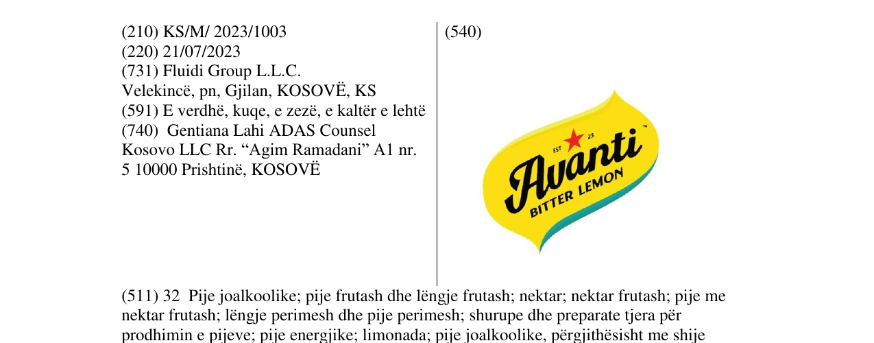 Zëri i markës AVANTI në buletin