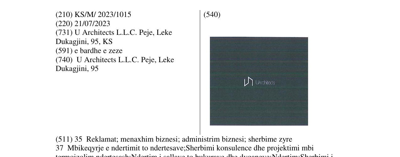 Zëri i markës uarchitects në buletin