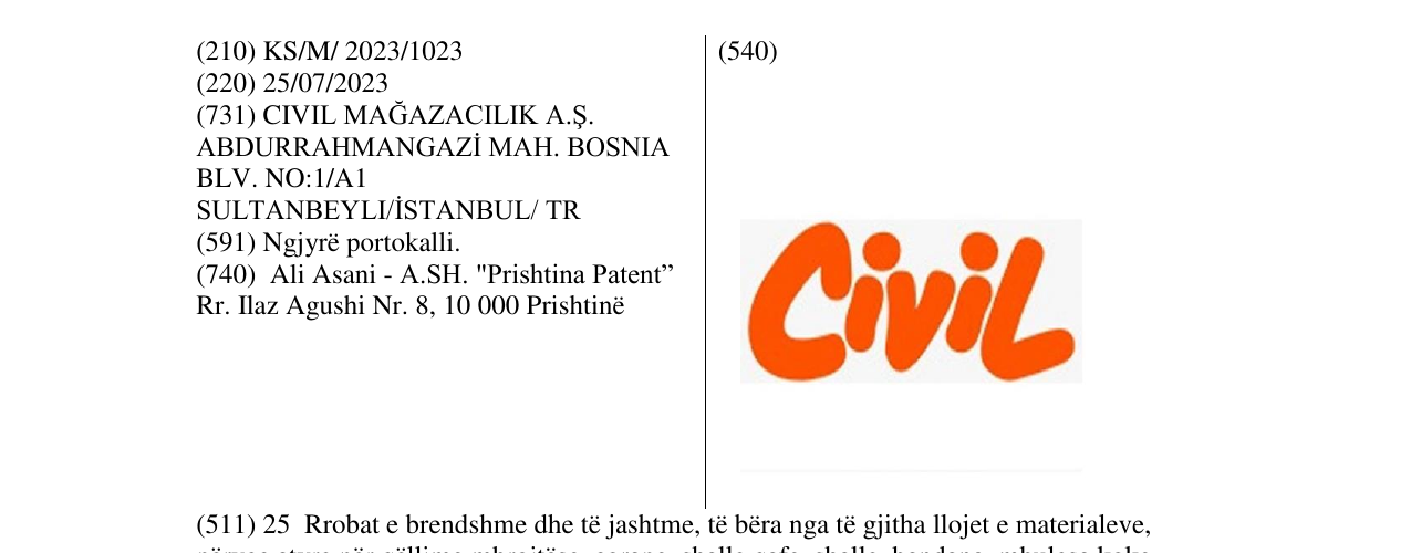 Zëri i markës CIVIL në buletin