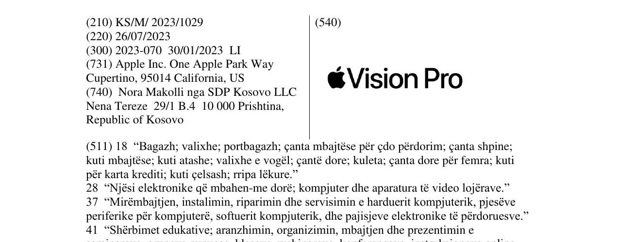 Zëri i markës VISIO PRO në buletin