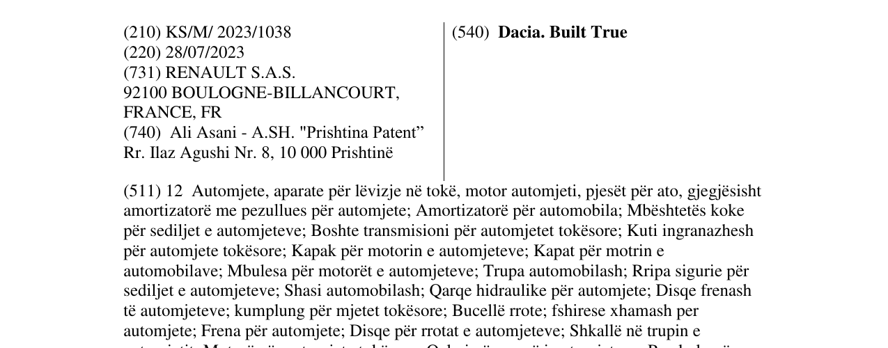 Zëri i markës Dacia. Built True në buletin
