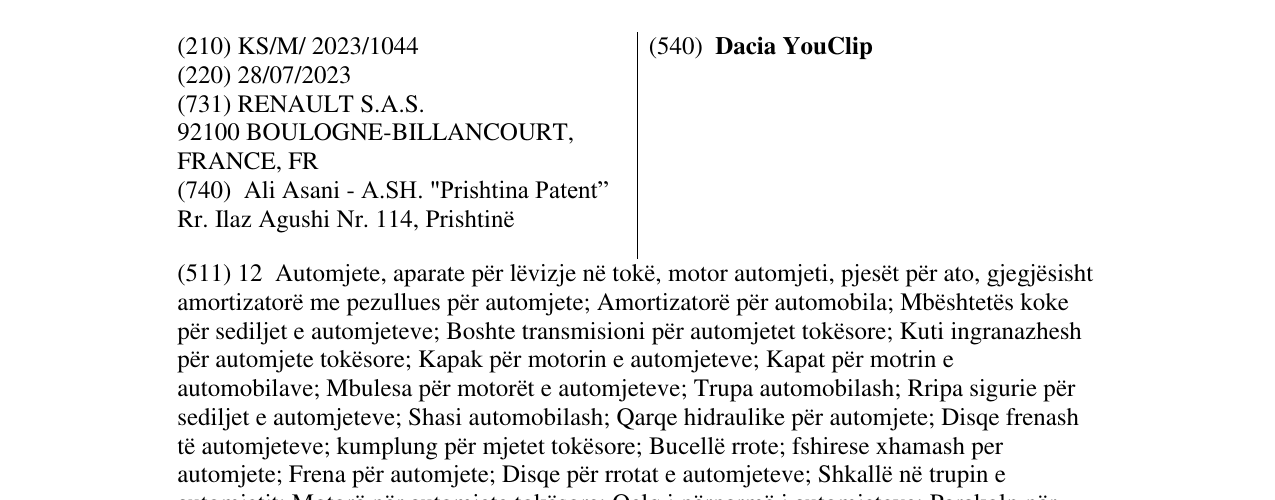 Zëri i markës Dacia YouClip në buletin