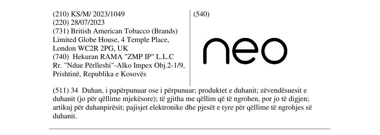Zëri i markës neo në buletin