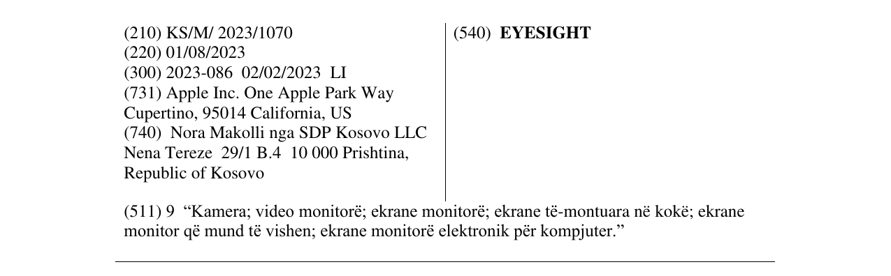 Zëri i markës EYESIGHT në buletin