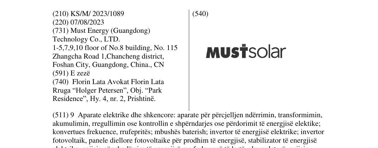 Zëri i markës must solar në buletin