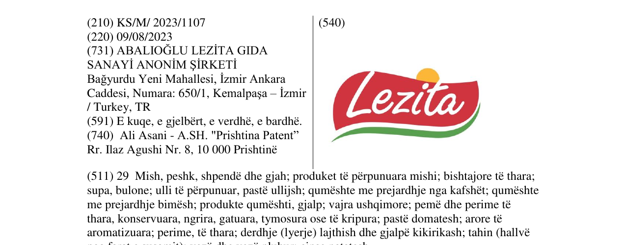 Zëri i markës LEZITA në buletin