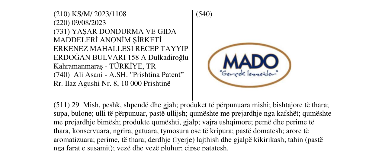 Zëri i markës MADO në buletin