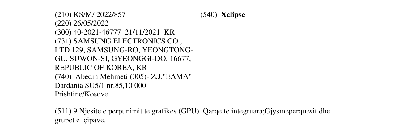 Zëri i markës Xclipse në buletin
