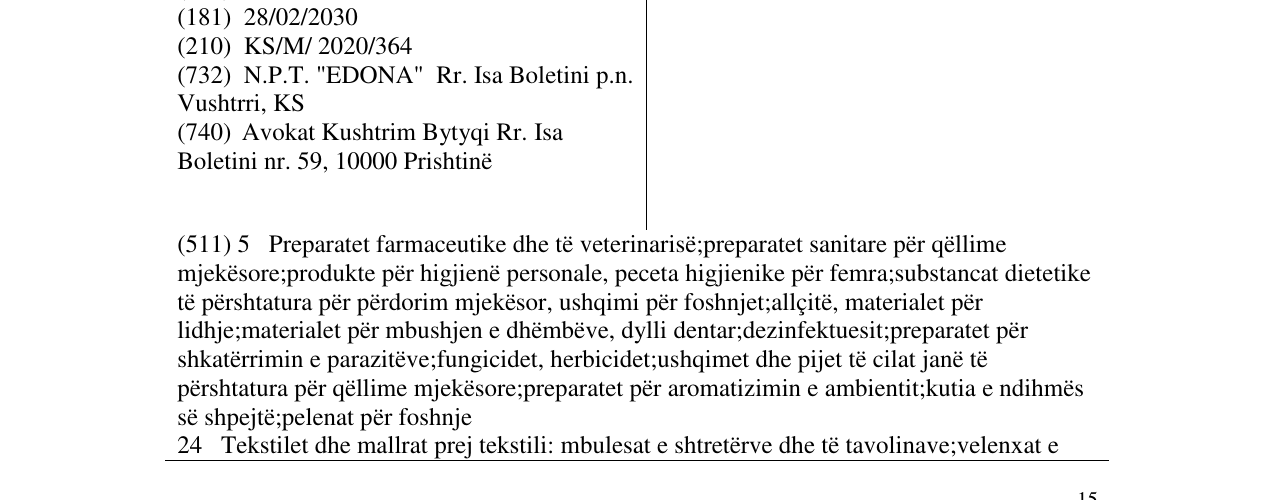 Zëri i markës MADAM në buletin