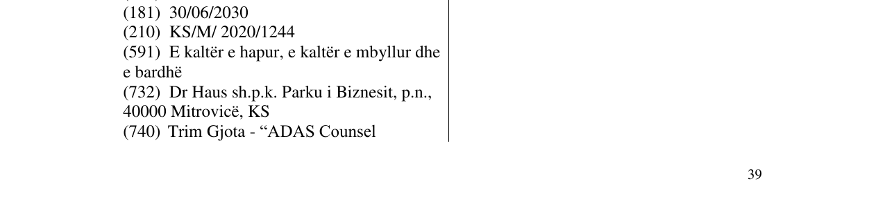 Zëri i markës Dr.Haus në buletin