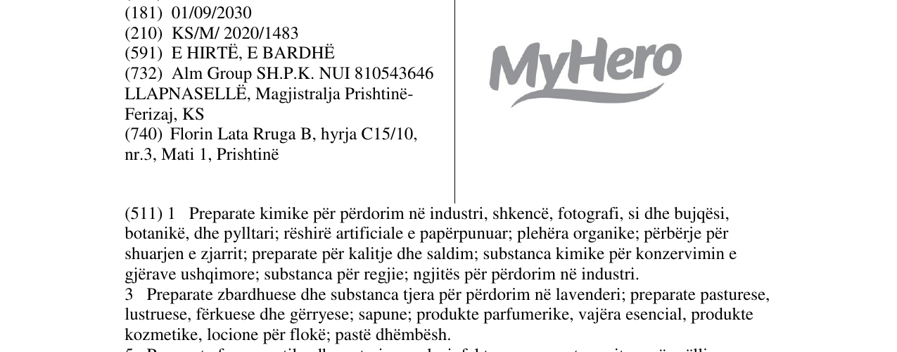 Zëri i markës My Hero në buletin