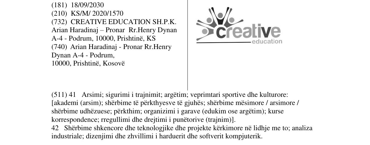 Zëri i markës Creative education në buletin