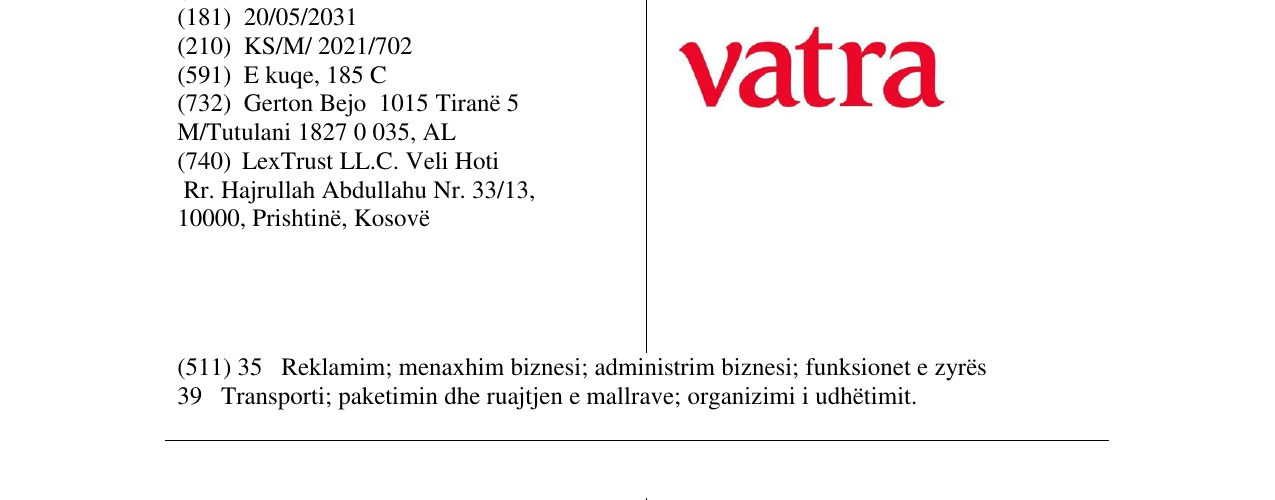 Zëri i markës vatra në buletin
