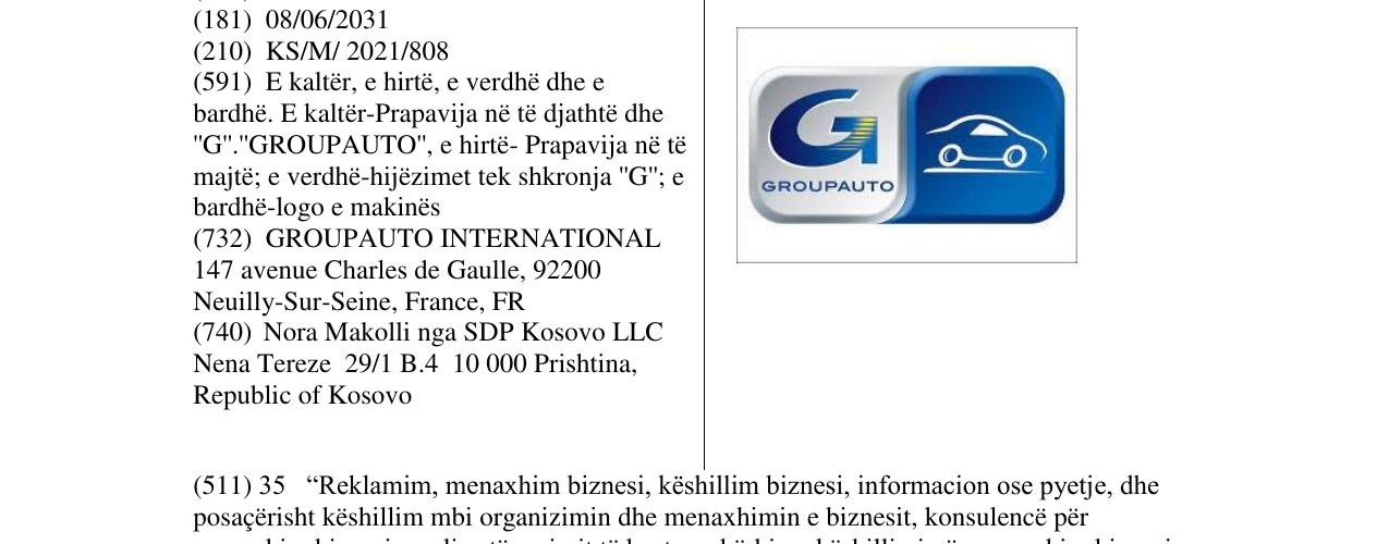 Zëri i markës group auto G në buletin