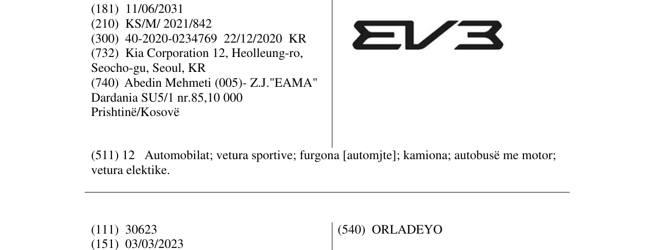 Zëri i markës KIA në buletin