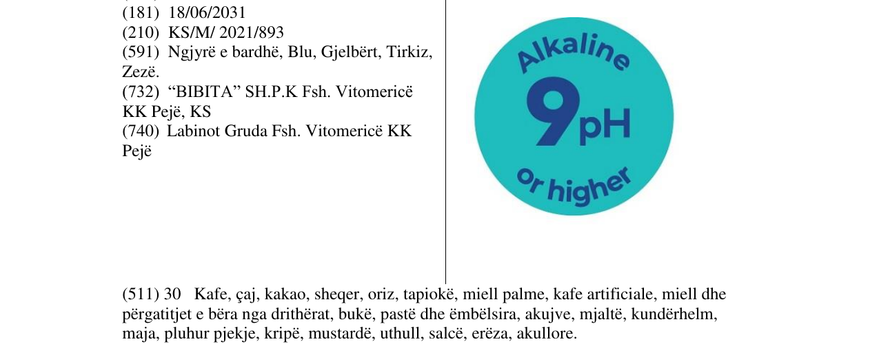 Zëri i markës Markë figurative në buletin