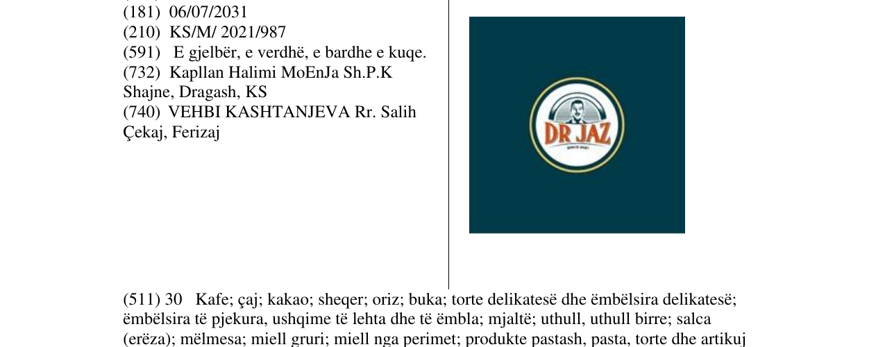 Zëri i markës Dr Jaz në buletin