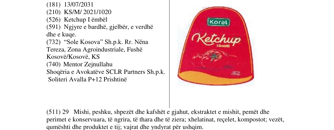 Zëri i markës KORAL në buletin