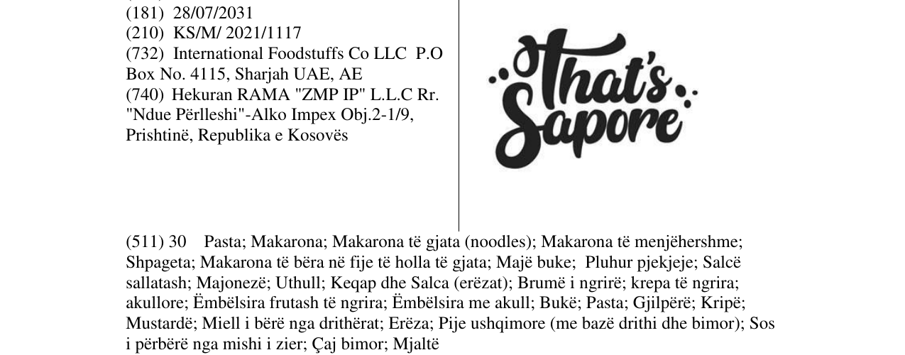 Zëri i markës Markë figurative në buletin