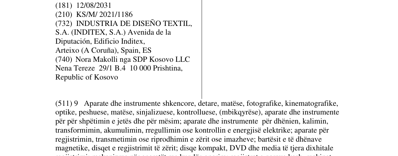 Zëri i markës ZARA ORIGINS në buletin
