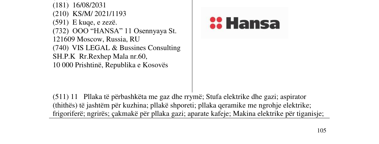 Zëri i markës Markë figurative në buletin
