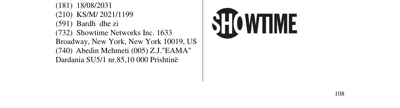 Zëri i markës SHOWTIME në buletin