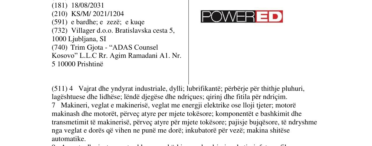 Zëri i markës POWERED në buletin