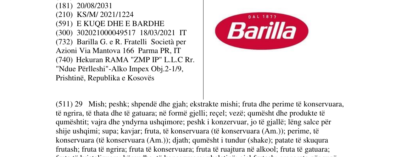 Zëri i markës Markë figurative në buletin